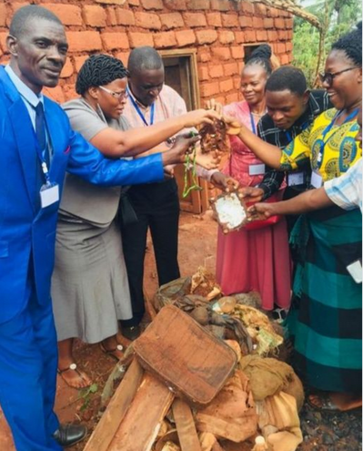 Mrs. Amosi, a mother of four, used to worship gods and idols all her life. When the AE Tanzania team came to her door and told her about Christ, she was humbled and allowed Christ to intervene in her life. She told AE Tanzania to burn her idols and everything she used to worship the gods.